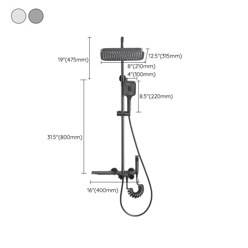 Modern Shower Tap Brass Slide Bar Included Adjustable Shower Head Shower System -Bathlova