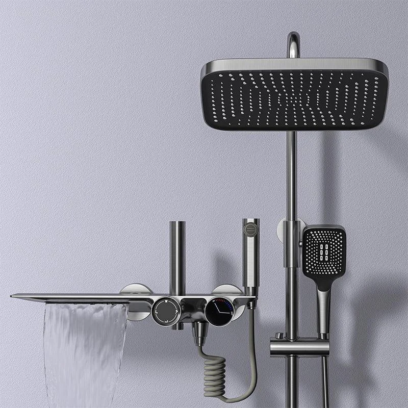 Modern Shower Tap Brass Slide Bar Included Adjustable Shower Head Shower System -Bathlova