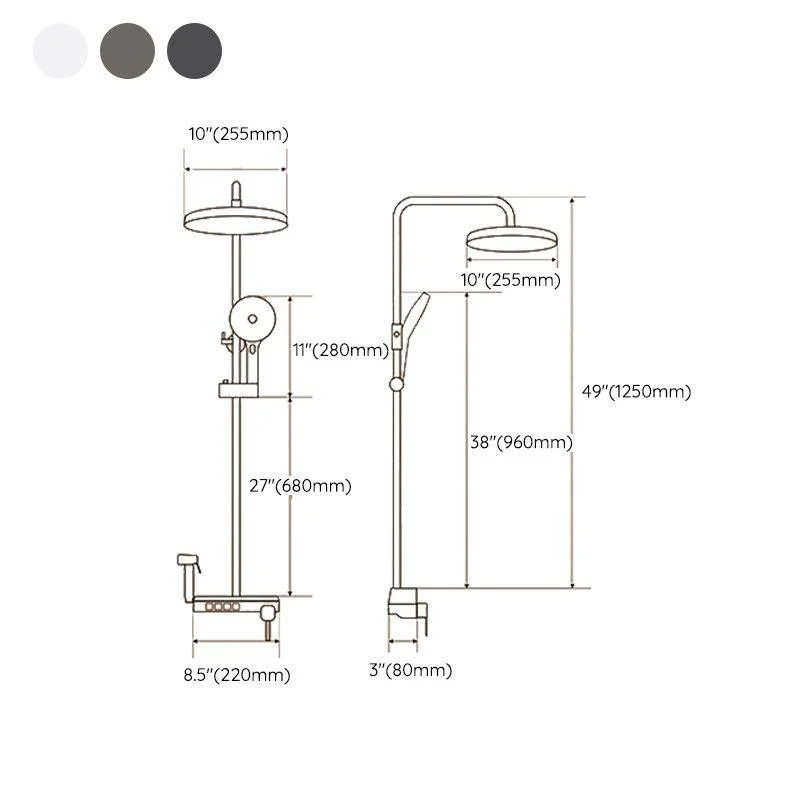 Modern Shower Trim Adjustable Spray Pattern Wall Mounted Shower Combo -Bathlova