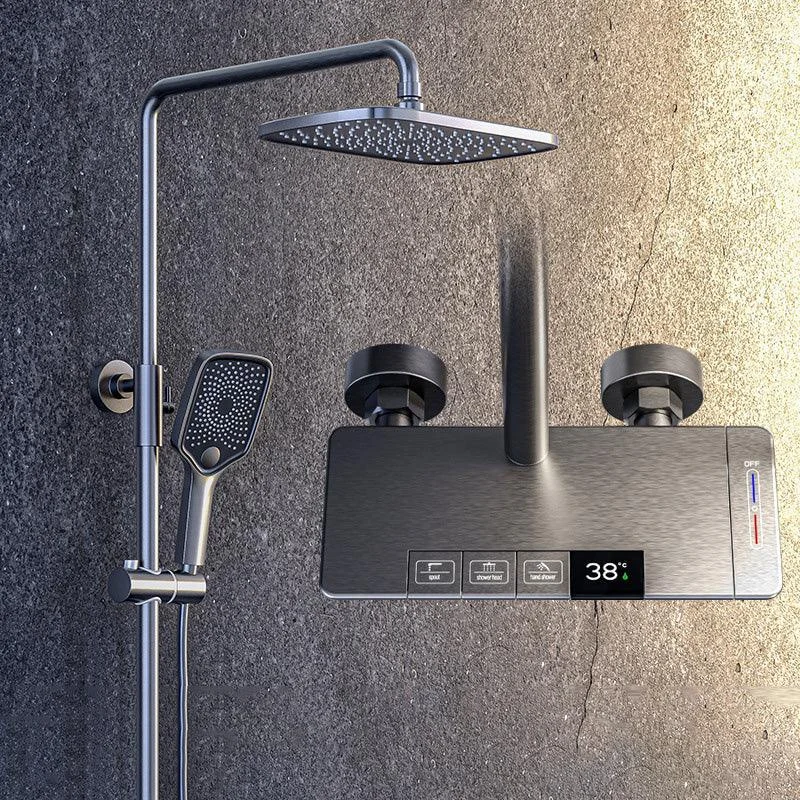 Modern Shower Trim Brass Adjustable Spray Pattern Thermostatic Shower Set -Bathlova