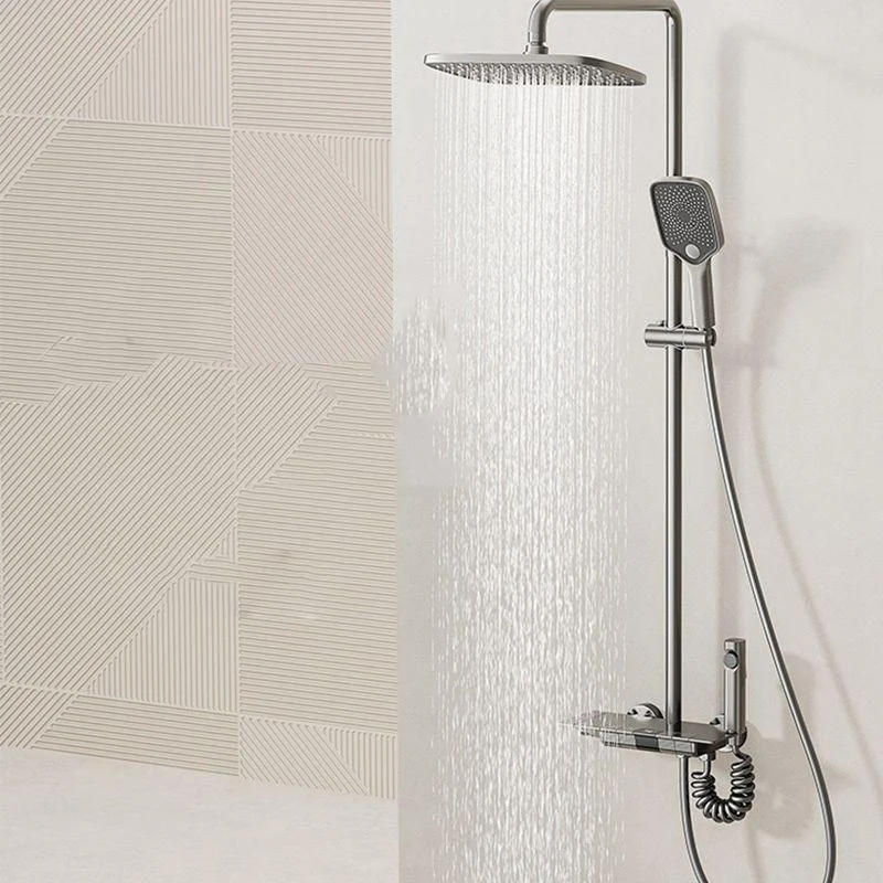 Modern Shower Trim Brass Adjustable Spray Pattern Thermostatic Shower Set -Bathlova