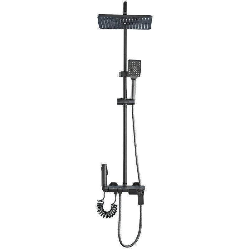 Modern Shower Trim Brass Adjustable Spray Pattern Wall Mounted Shower Set -Bathlova