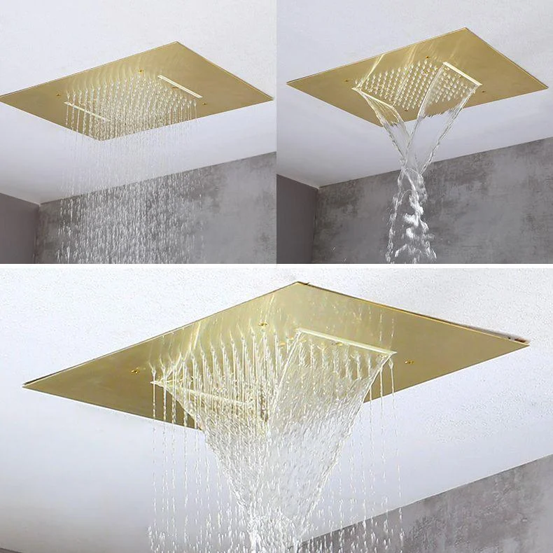 Modern Shower Trim Brass Body Jets Adjustable Shower Head Shower System -Bathlova