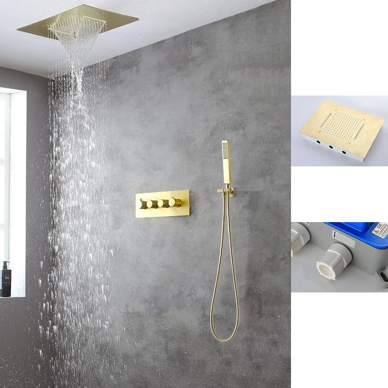 Modern Shower Trim Brass Body Jets Adjustable Shower Head Shower System -Bathlova