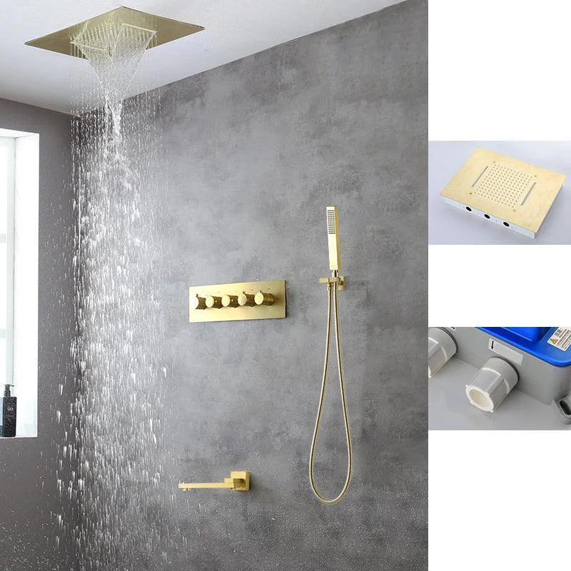 Modern Shower Trim Brass Body Jets Adjustable Shower Head Shower System -Bathlova