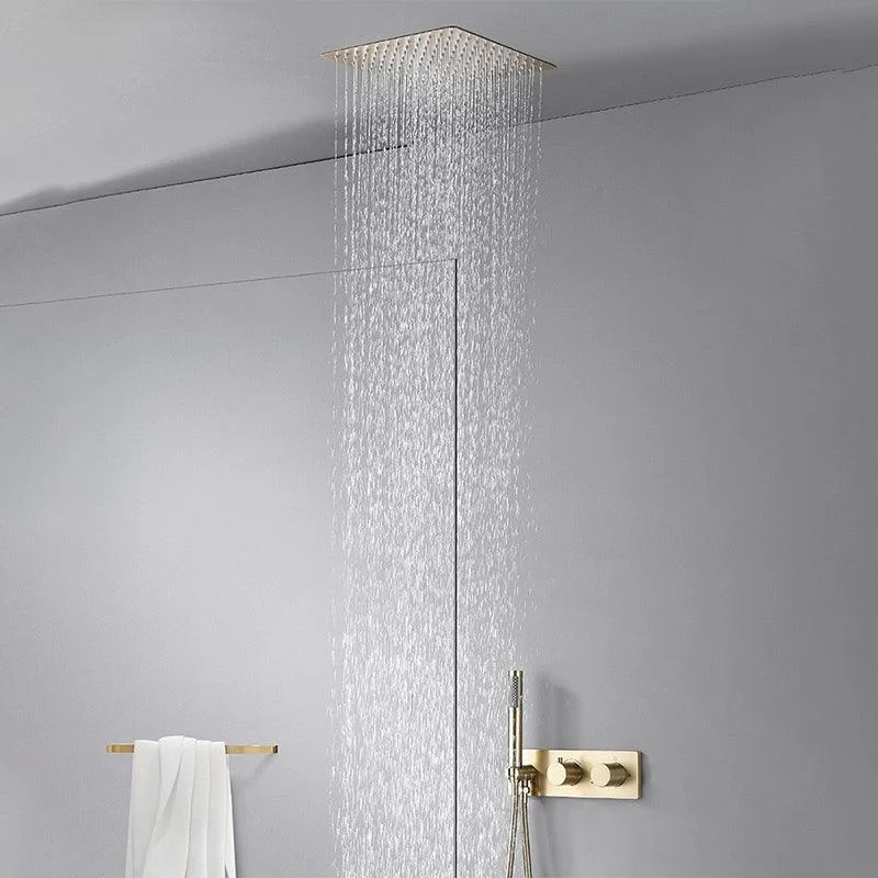 Modern Shower Trim Brass Fixed Shower Head Shower Head Combo -Bathlova