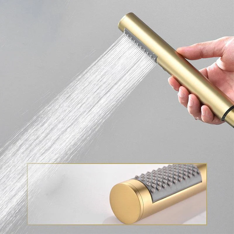 Modern Shower Trim Brass Fixed Shower Head Shower Head Combo -Bathlova