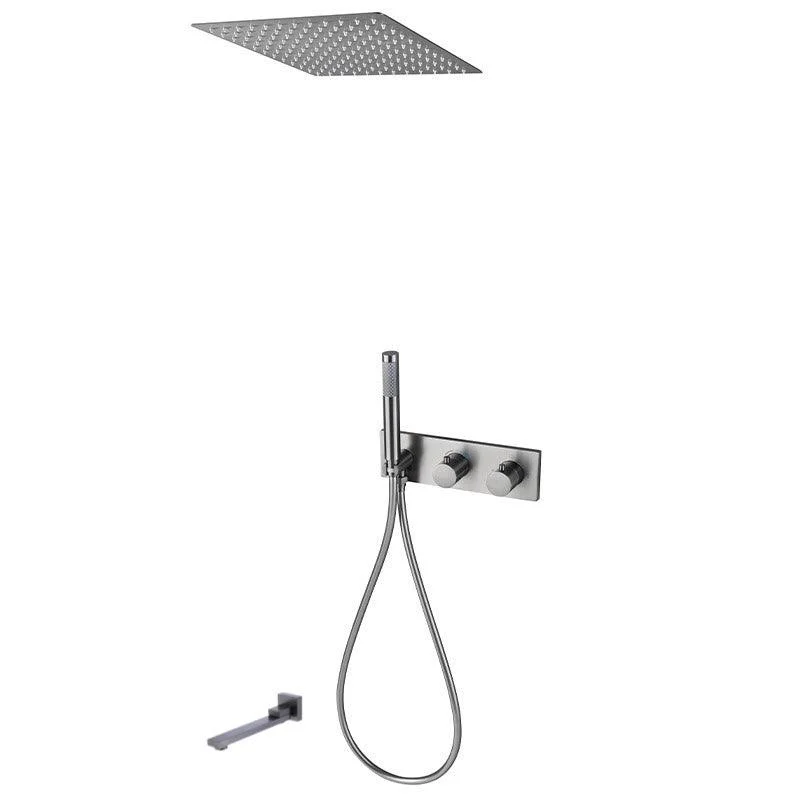 Modern Shower Trim Brass Fixed Shower Head Shower Head Combo -Bathlova