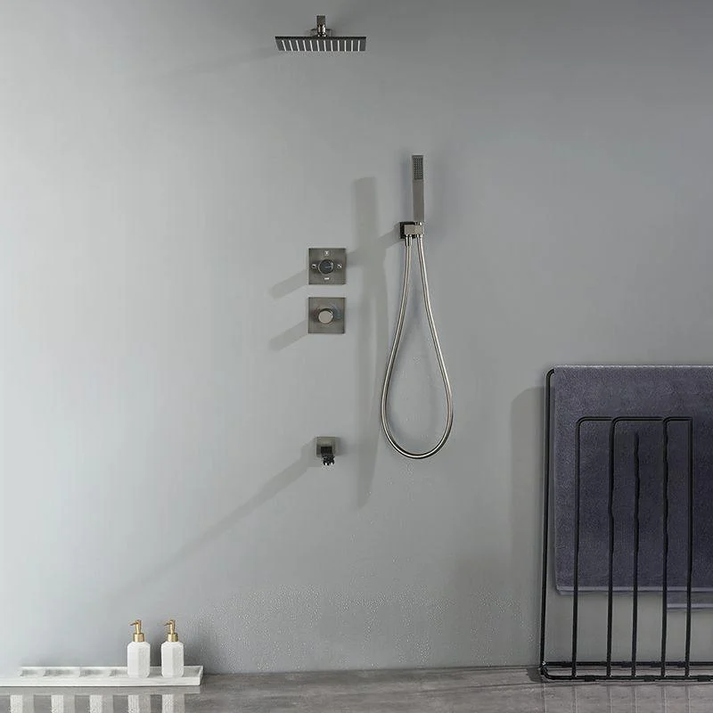 Modern Shower Trim Brass Handheld Shower Head Wall Mounted Shower System -Bathlova