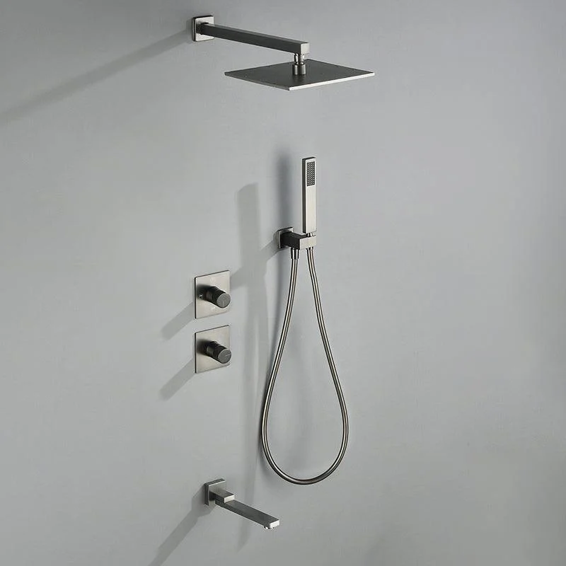 Modern Shower Trim Brass Handheld Shower Head Wall Mounted Shower System -Bathlova