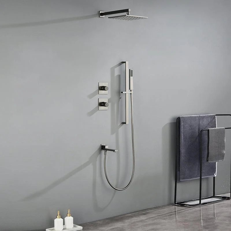 Modern Shower Trim Brass Handheld Shower Head Wall Mounted Shower System -Bathlova