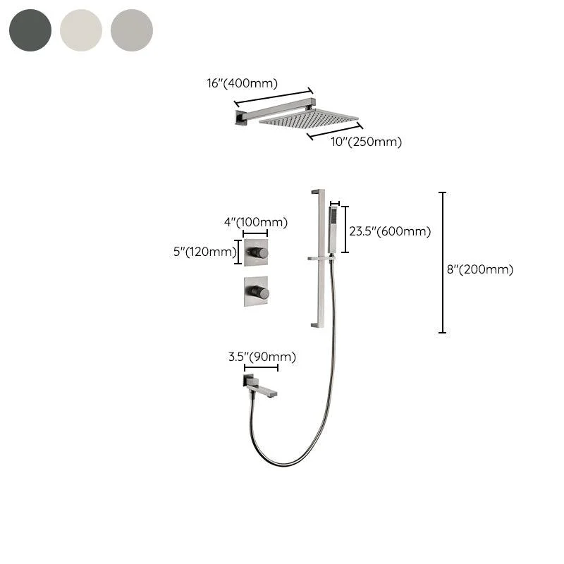 Modern Shower Trim Brass Handheld Shower Head Wall Mounted Shower System -Bathlova