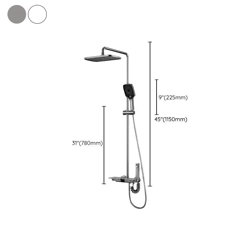 Modern Shower Trim Brass Temperature Control Adjustable Shower Head Shower Set -Bathlova