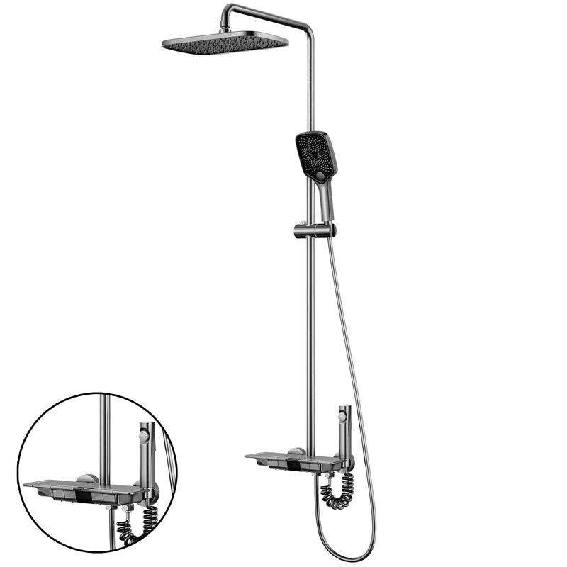 Modern Shower Trim Brass Temperature Control Adjustable Shower Head Shower Set -Bathlova