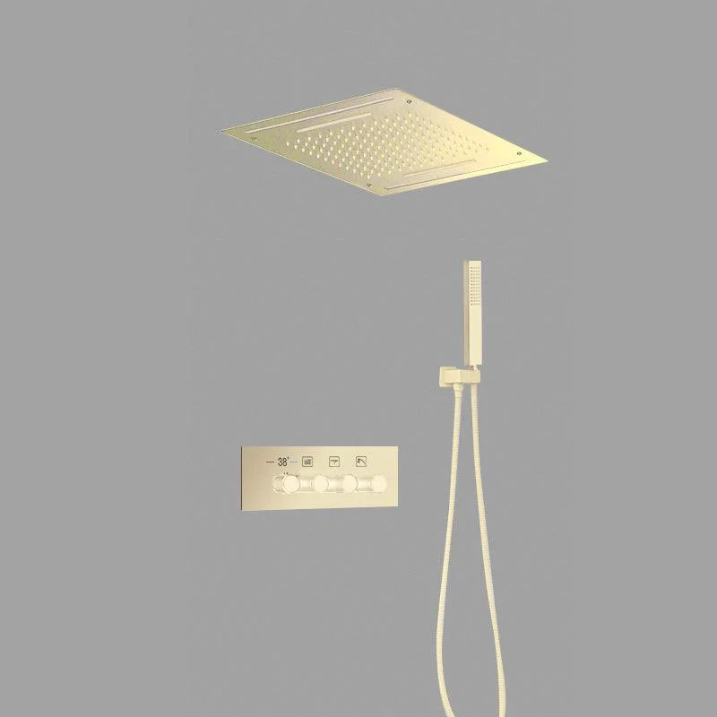 Modern Shower Trim Brass Temperature Control Ceiling Mounted Shower System -Bathlova