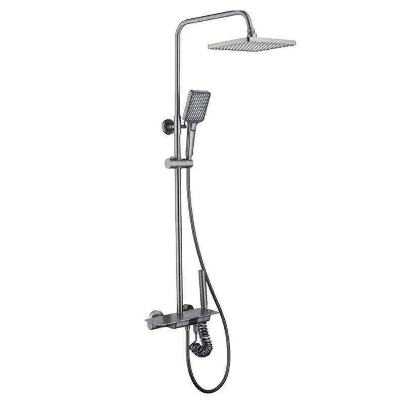 Modern Shower Trim Brass Thermostatic Adjustable Shower Head Shower Combo -Bathlova