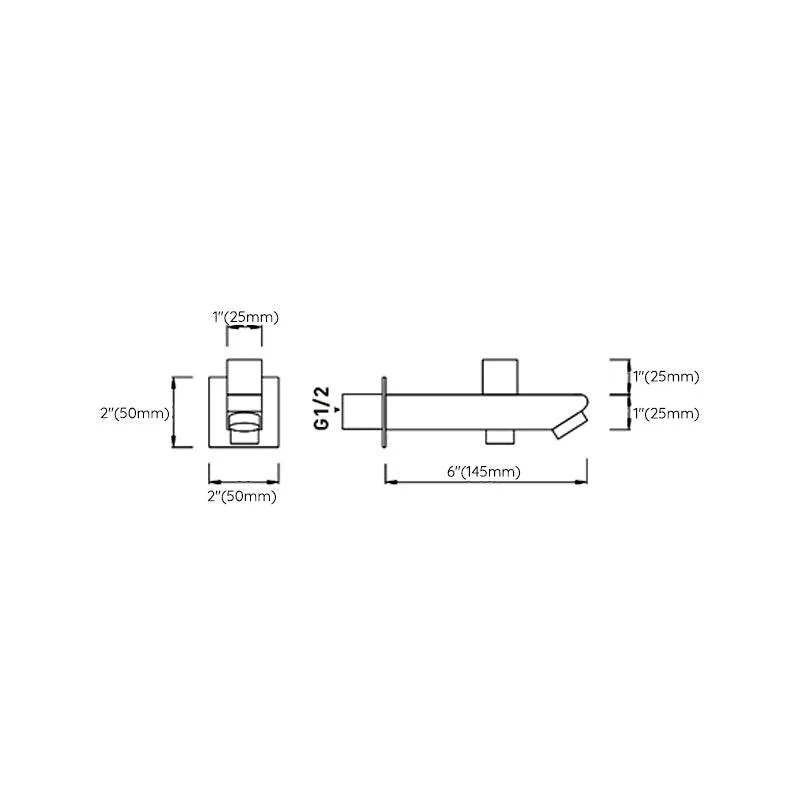 Modern Shower Trim Brass Valve Included Ceiling Mounted Shower System -Bathlova