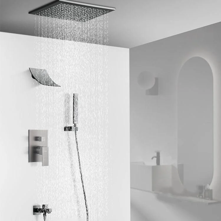 Modern Shower Trim Brass Valve Included Ceiling Mounted Shower System -Bathlova