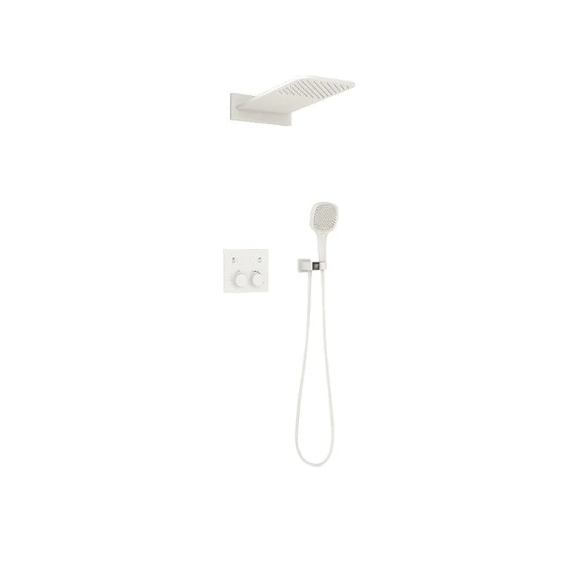 Modern Shower Trim Brass Wall Mounted Temperature Control Shower Combo -Bathlova