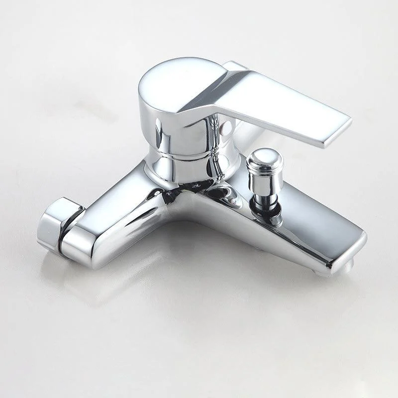 Modern Silver Tap Copper with 1-Handles 2-Hole Bathroom Tap -Bathlova