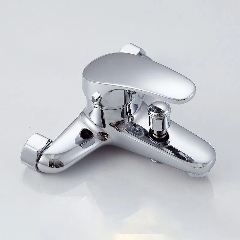 Modern Silver Tap Copper with 1-Handles 2-Hole Bathroom Tap -Bathlova