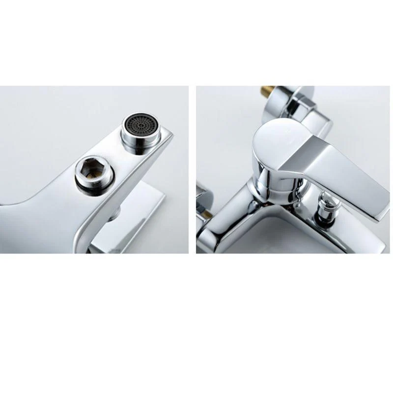 Modern Silver Tap Copper with 1-Handles 2-Hole Bathroom Tap -Bathlova