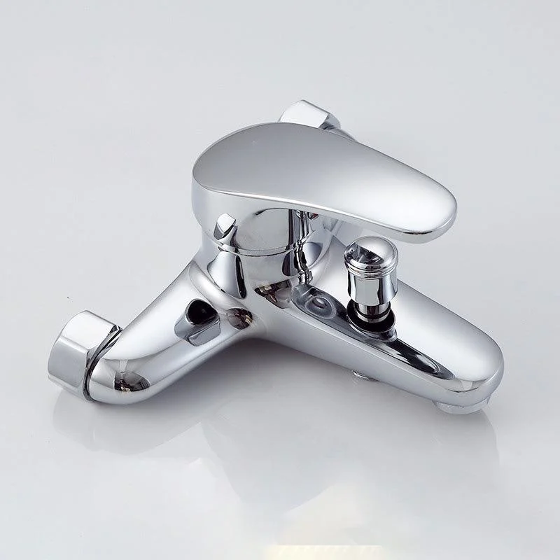 Modern Silver Tap Copper with 1-Handles 2-Hole Bathroom Tap -Bathlova