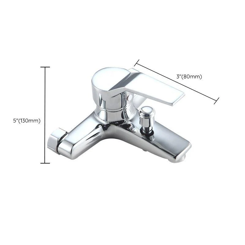 Modern Silver Tap Copper with 1-Handles 2-Hole Bathroom Tap -Bathlova