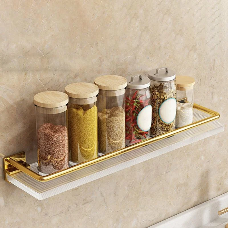 Modern Silver/Gold Bathroom Hardware Set Bath Shelf Bathroom Set -Bathlova