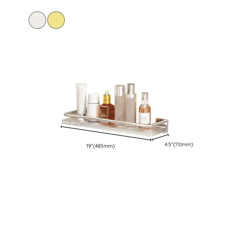 Modern Silver/Gold Bathroom Hardware Set Bath Shelf Bathroom Set -Bathlova