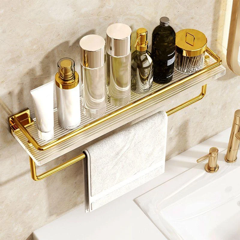 Modern Silver/Gold Bathroom Hardware Set Bath Shelf Bathroom Set -Bathlova