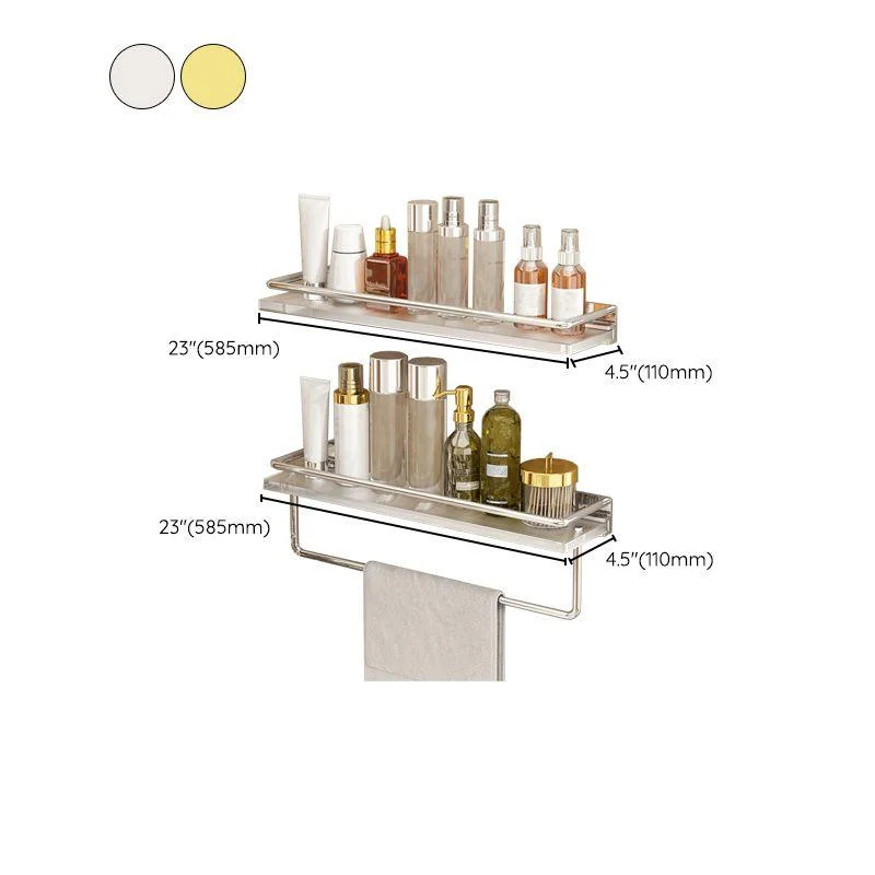 Modern Silver/Gold Bathroom Hardware Set Bath Shelf Bathroom Set -Bathlova