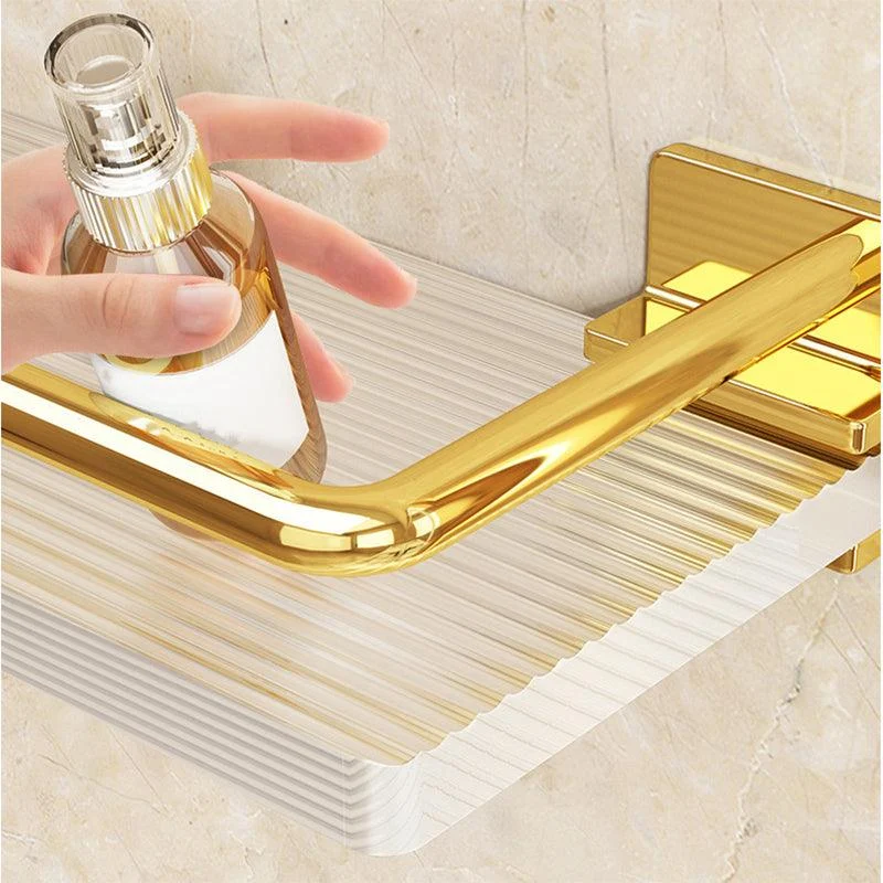 Modern Silver/Gold Bathroom Hardware Set Bath Shelf Bathroom Set -Bathlova