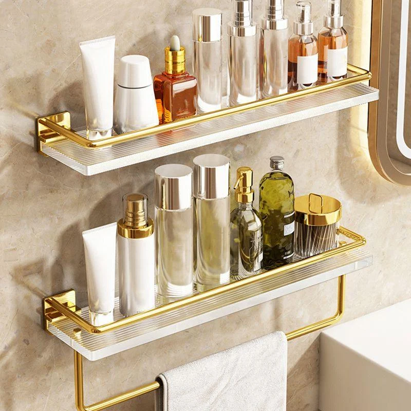 Modern Silver/Gold Bathroom Hardware Set Bath Shelf Bathroom Set -Bathlova