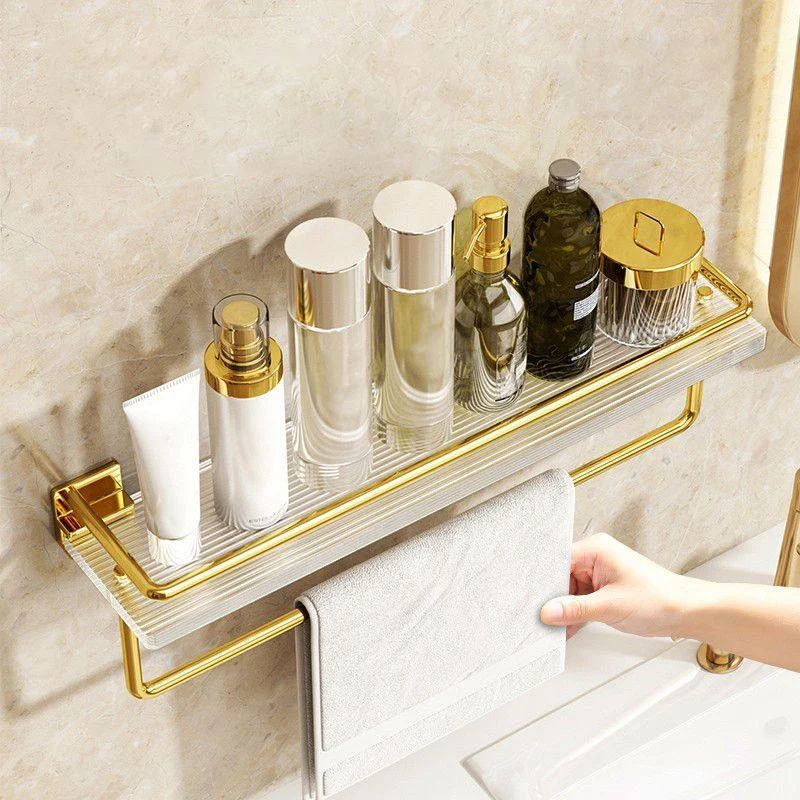 Modern Silver/Gold Bathroom Hardware Set Bath Shelf Bathroom Set -Bathlova