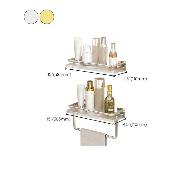 Modern Silver/Gold Bathroom Hardware Set Bath Shelf Bathroom Set -Bathlova