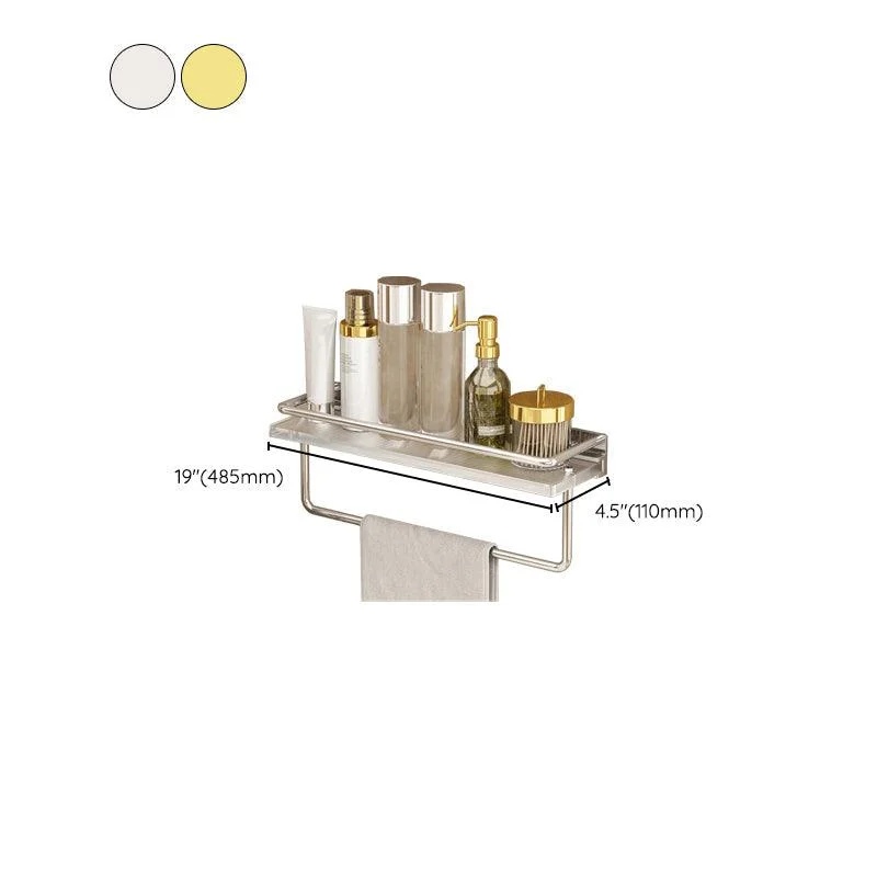 Modern Silver/Gold Bathroom Hardware Set Bath Shelf Bathroom Set -Bathlova