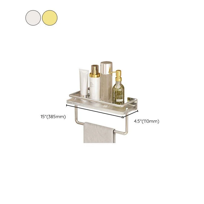 Modern Silver/Gold Bathroom Hardware Set Bath Shelf Bathroom Set -Bathlova