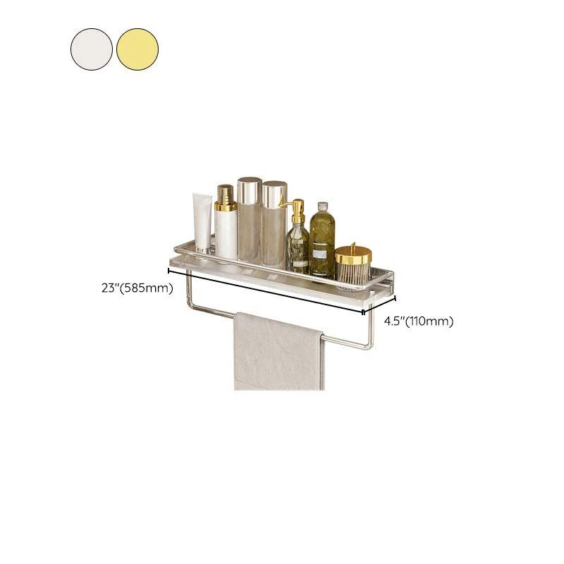 Modern Silver/Gold Bathroom Hardware Set Bath Shelf Bathroom Set -Bathlova