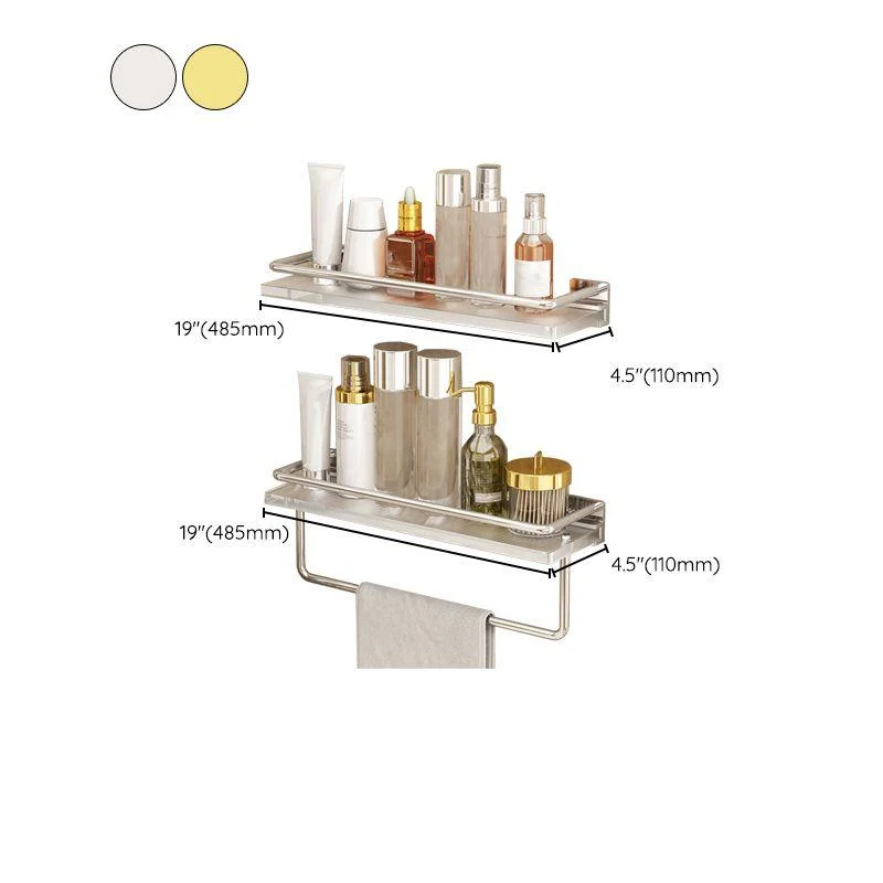 Modern Silver/Gold Bathroom Hardware Set Bath Shelf Bathroom Set -Bathlova