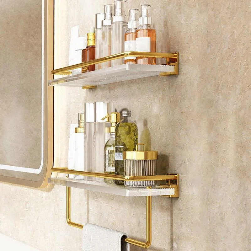 Modern Silver/Gold Bathroom Hardware Set Bath Shelf Bathroom Set -Bathlova