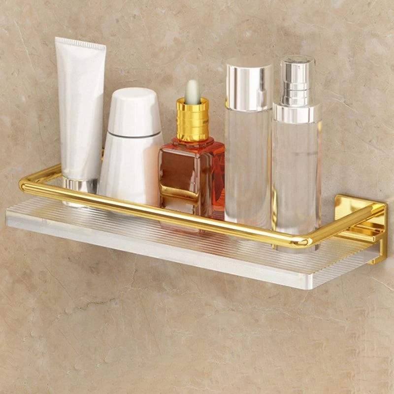 Modern Silver/Gold Bathroom Hardware Set Bath Shelf Bathroom Set -Bathlova