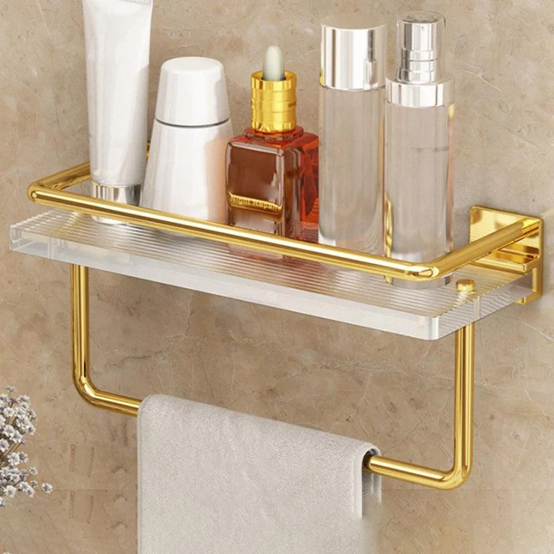 Modern Silver/Gold Bathroom Hardware Set Bath Shelf Bathroom Set -Bathlova