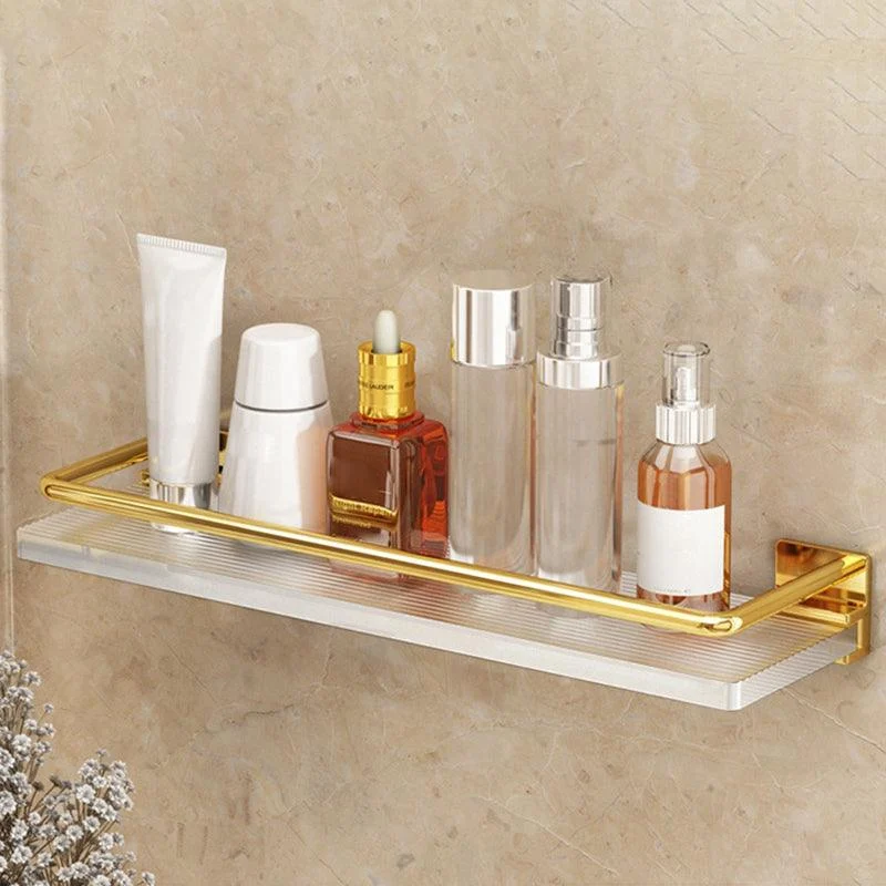 Modern Silver/Gold Bathroom Hardware Set Bath Shelf Bathroom Set -Bathlova