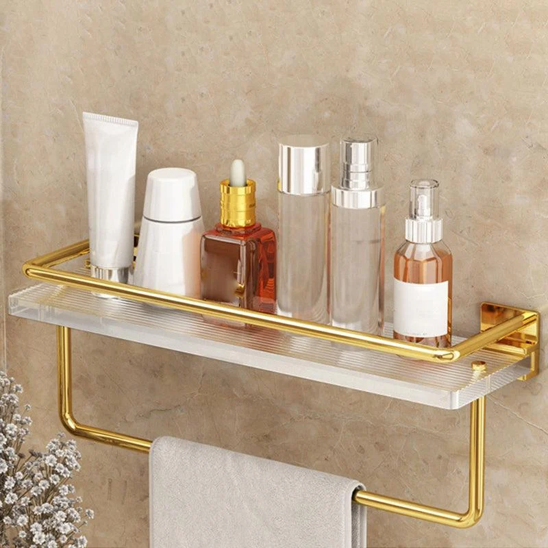 Modern Silver/Gold Bathroom Hardware Set Bath Shelf Bathroom Set -Bathlova