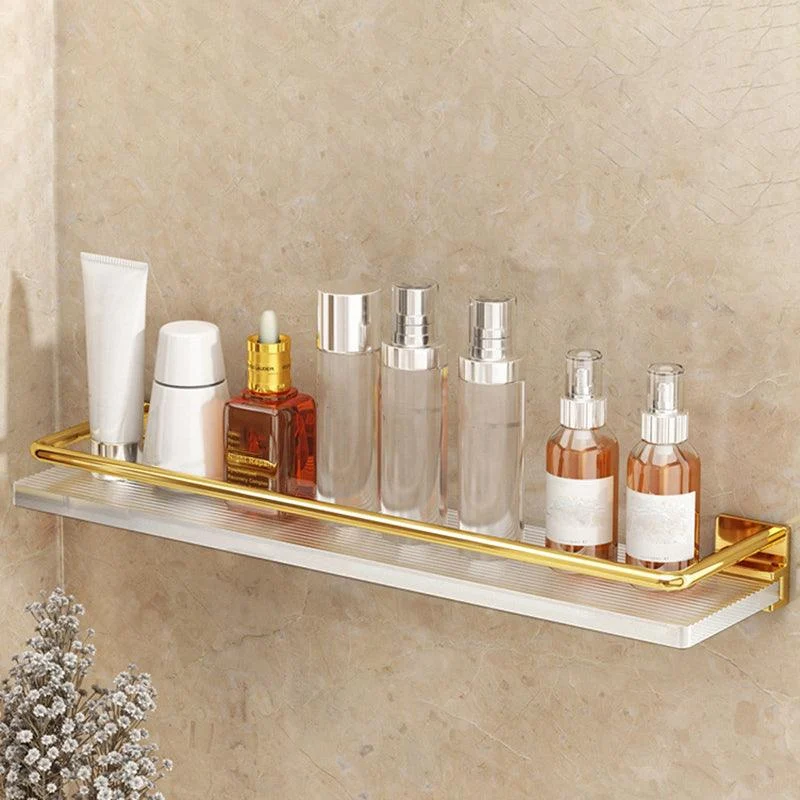 Modern Silver/Gold Bathroom Hardware Set Bath Shelf Bathroom Set -Bathlova