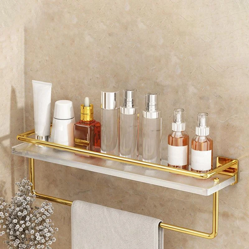 Modern Silver/Gold Bathroom Hardware Set Bath Shelf Bathroom Set -Bathlova