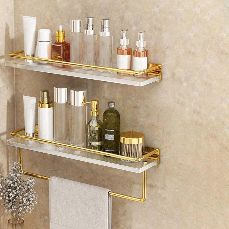 Modern Silver/Gold Bathroom Hardware Set Bath Shelf Bathroom Set -Bathlova