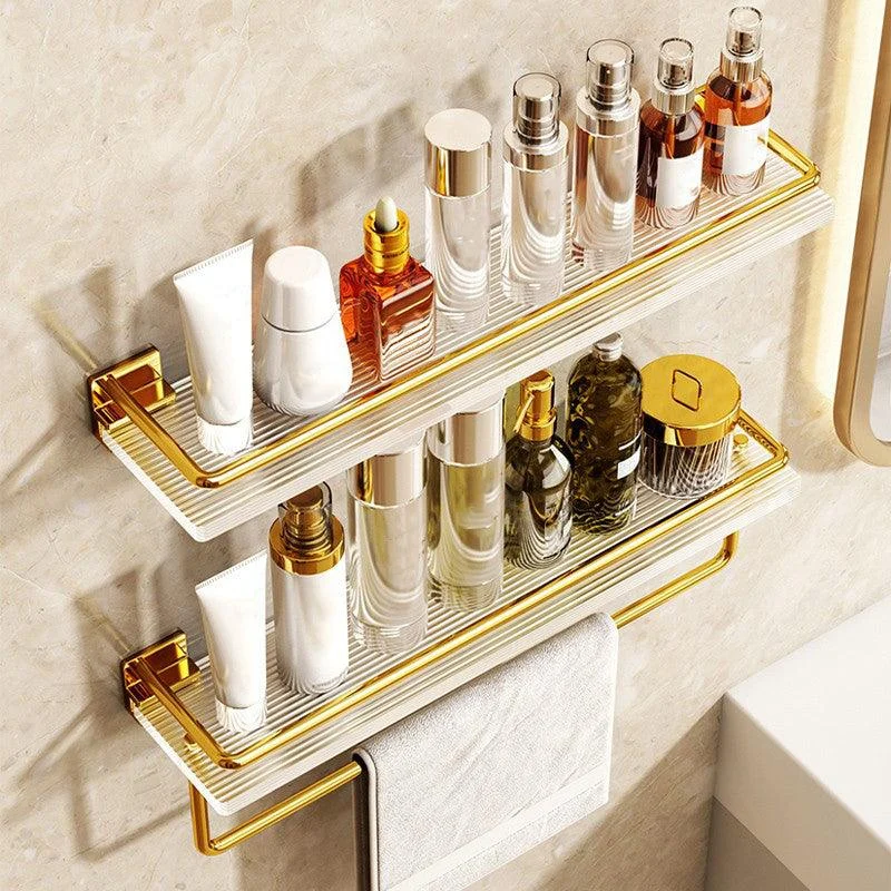 Modern Silver/Gold Bathroom Hardware Set Bath Shelf Bathroom Set -Bathlova