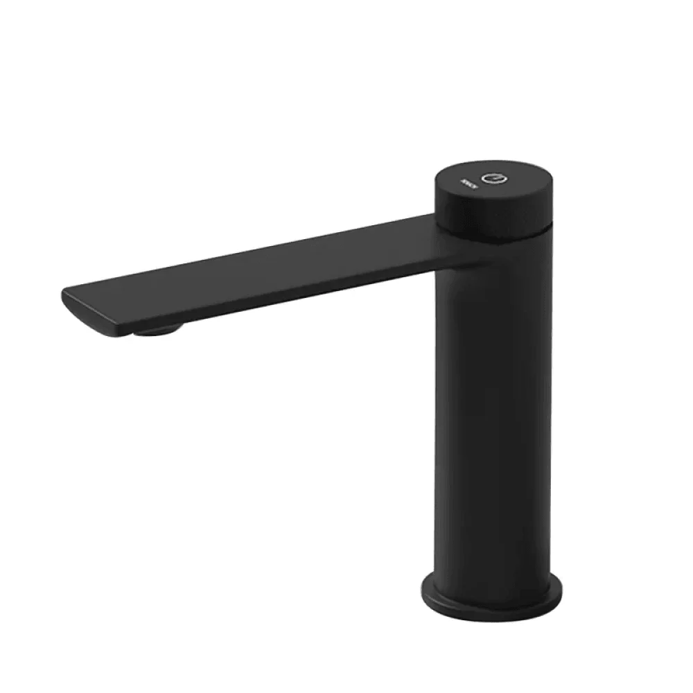 Modern Simple Single Hole Bathroom Tap in Matte Black -Bathlova